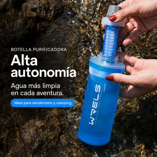 Botella Purificadora Outdoor UZSPACE™ Agua más limpia, estés donde estés.