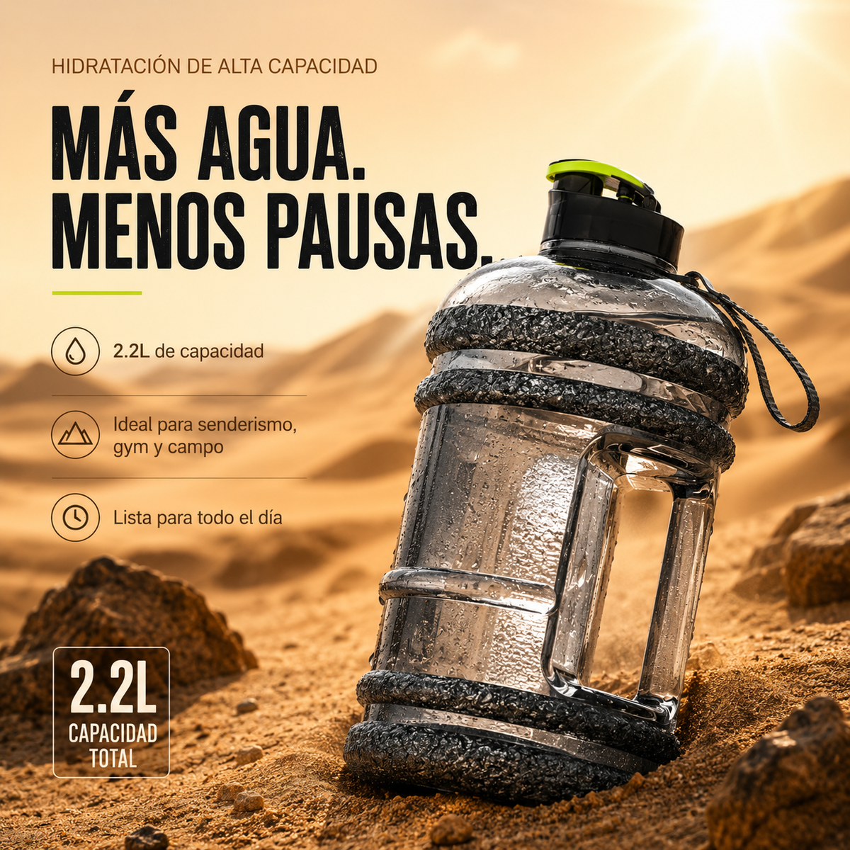 Titan Jug 2.2L | Hidratación de Alta Capacidad